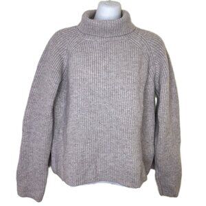 InWear Wool Turtleneck Pullover Knit Sweater Beige Heather Women's Small